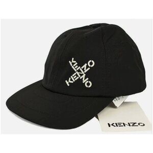KENZO Black Nylon Ball Cap Baseball Hat NEW WITH TAGS $130